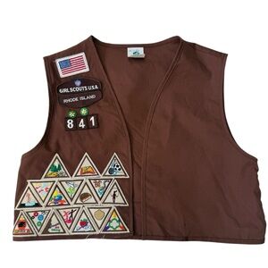 Brown Girl Scout Brownie Vest with Patches | 2008/2009
